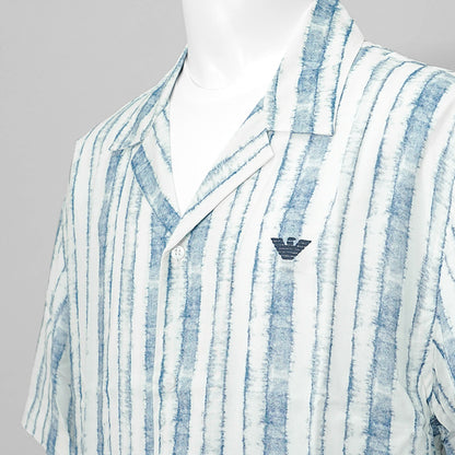 【SUMMER FINAL SALE】 EMPORIO ARMANI SWIMWEAR ライン メンズ 半袖シャツ EM000593 AF12351 2カラー