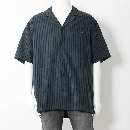 【SUMMER FINAL SALE】 EMPORIO ARMANI SWIMWEAR ライン メンズ 半袖シャツ EM000593 AF20430 ARMANI BLUE ネイビーブルー UB102
