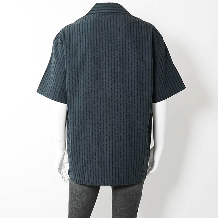 【SUMMER FINAL SALE】 EMPORIO ARMANI SWIMWEAR ライン メンズ 半袖シャツ EM000593 AF20430 ARMANI BLUE ネイビーブルー UB102
