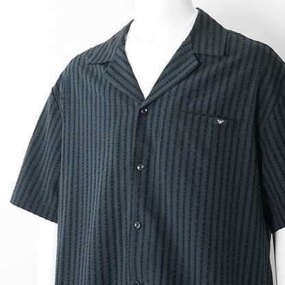 【SUMMER FINAL SALE】 EMPORIO ARMANI SWIMWEAR ライン メンズ 半袖シャツ EM000593 AF20430 ARMANI BLUE ネイビーブルー UB102