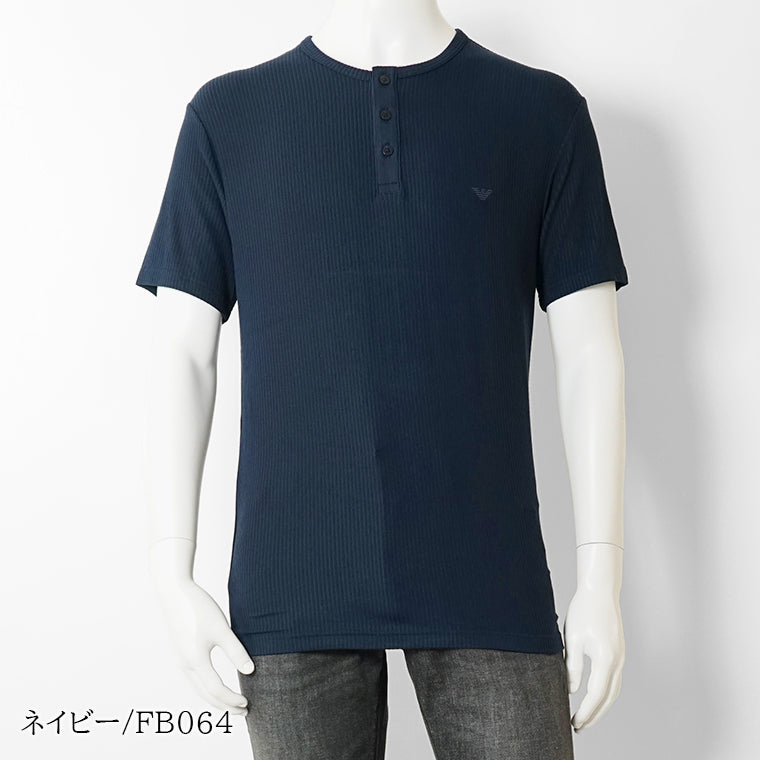 【SUMMER FINAL SALE】 EMPORIO ARMANI UNDERWEAR ライン メンズ ヘンリーネックTシャツ EM000623 AF18892 2カラー