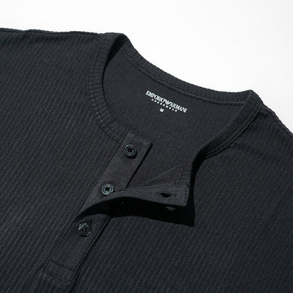 【SUMMER FINAL SALE】 EMPORIO ARMANI UNDERWEAR ライン メンズ ヘンリーネックTシャツ EM000623 AF18892 2カラー