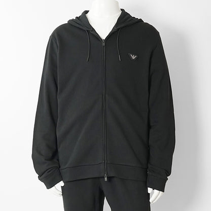 【SUMMER FINAL SALE】 EMPORIO ARMANI UNDERWEAR ライン メンズ ジップアップパーカー EM000653 AF19060 BLACK ブラック UC001