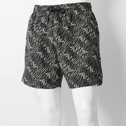 【SUMMER FINAL SALE】 EMPORIO ARMANI SWIMWEAR ライン メンズ スイムショートパンツ EM000688 AF20442 DIAGONAL LOGO BLACK ブラック FC026