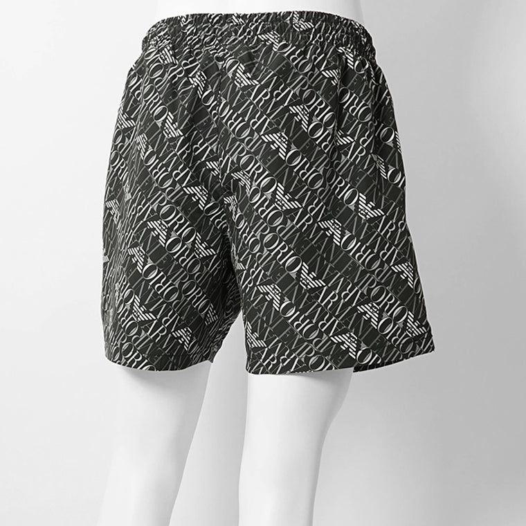 【SUMMER FINAL SALE】 EMPORIO ARMANI SWIMWEAR ライン メンズ スイムショートパンツ EM000688 AF20442 DIAGONAL LOGO BLACK ブラック FC026
