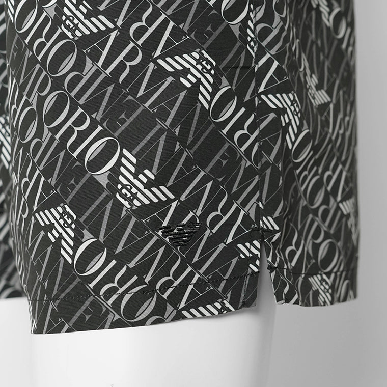 【SUMMER FINAL SALE】 EMPORIO ARMANI SWIMWEAR ライン メンズ スイムショートパンツ EM000688 AF20442 DIAGONAL LOGO BLACK ブラック FC026