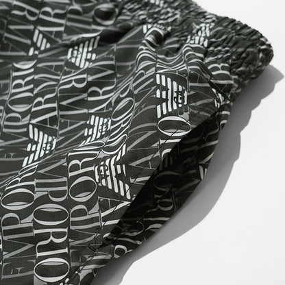 【SUMMER FINAL SALE】 EMPORIO ARMANI SWIMWEAR ライン メンズ スイムショートパンツ EM000688 AF20442 DIAGONAL LOGO BLACK ブラック FC026