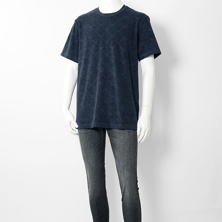 【SUMMER FINAL SALE】 EMPORIO ARMANI SWIMWEAR ライン メンズ Tシャツ EM000692 AF20449 EAGLE LINES ARMANI BLUE ネイビーブルー FB058