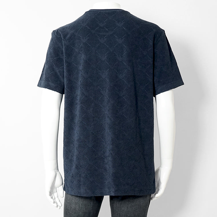 【SUMMER FINAL SALE】 EMPORIO ARMANI SWIMWEAR ライン メンズ Tシャツ EM000692 AF20449 EAGLE LINES ARMANI BLUE ネイビーブルー FB058