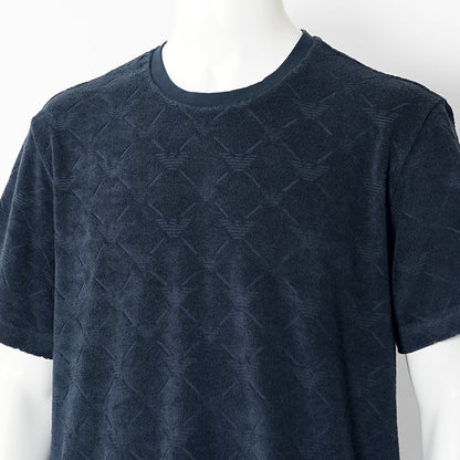【SUMMER FINAL SALE】 EMPORIO ARMANI SWIMWEAR ライン メンズ Tシャツ EM000692 AF20449 EAGLE LINES ARMANI BLUE ネイビーブルー FB058