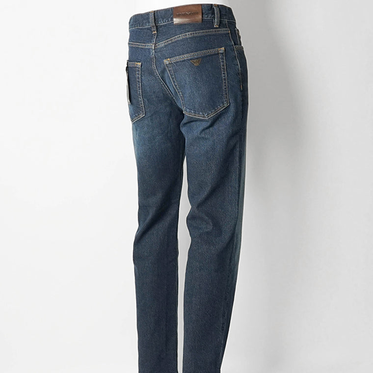 EMPORIO ARMANI メンズ ジーンズ EM000763 AF14296 MEDIUM BLUE DENIM ウォッシュブルー MB002