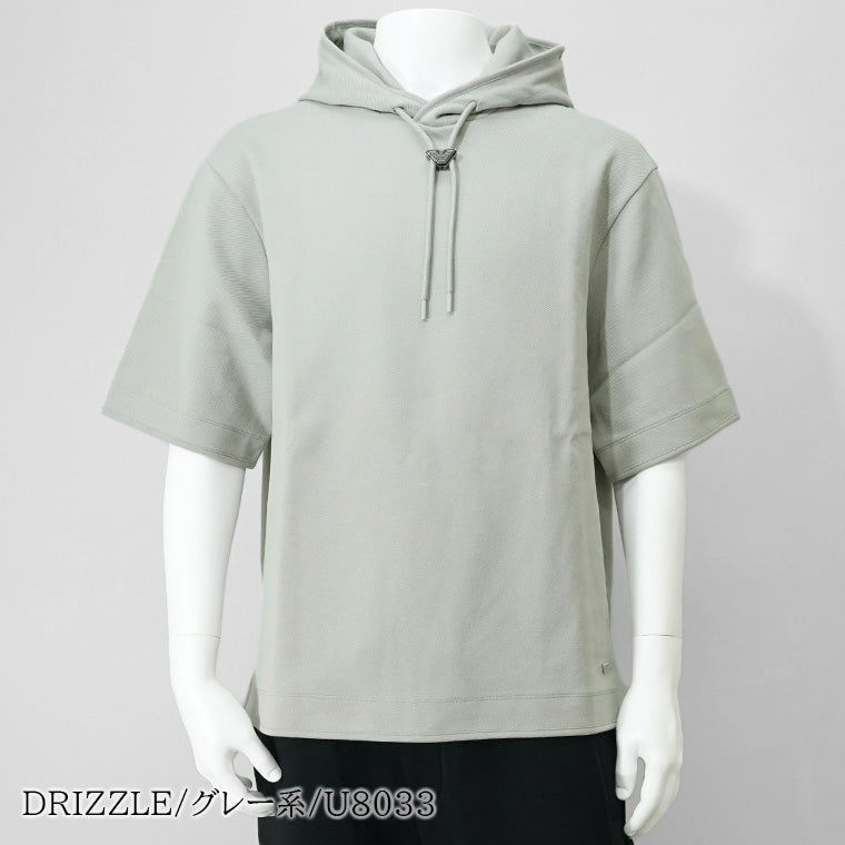 【SUMMER FINAL SALE】 EMPORIO ARMANI メンズ 半袖パーカー EM001132 AF13488 2カラー