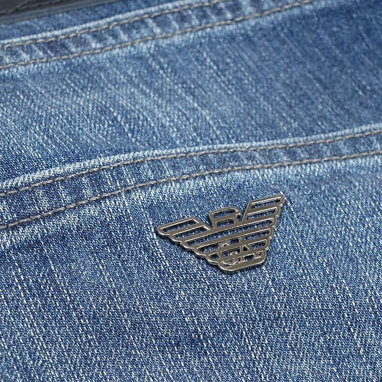 EMPORIO ARMANI メンズ ジーンズ EM001370 AF14116 MEDIUM BLUE DENIM ウォッシュブルー MB002