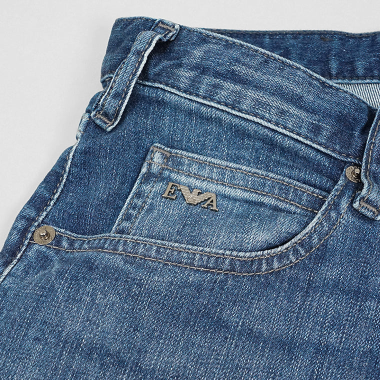 EMPORIO ARMANI メンズ ジーンズ EM001370 AF14116 MEDIUM BLUE DENIM ウォッシュブルー MB002
