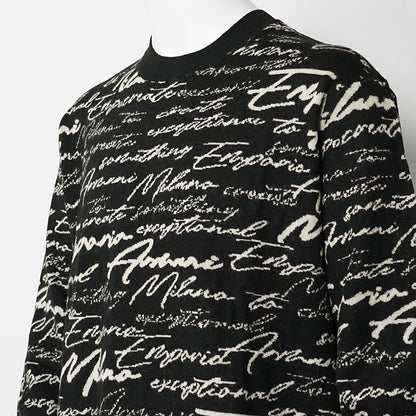 EMPORIO ARMANI メンズ ニット EM002630 AF14199 BLACK CURSIVE ブラック FC103