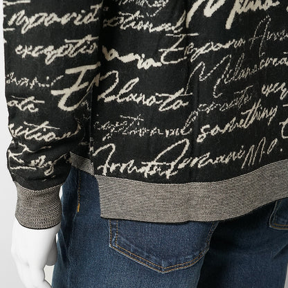 EMPORIO ARMANI メンズ ニット EM002630 AF14199 BLACK CURSIVE ブラック FC103