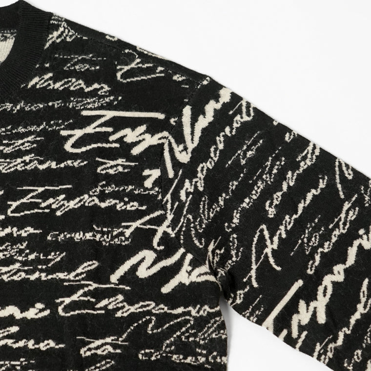 EMPORIO ARMANI メンズ ニット EM002630 AF14199 BLACK CURSIVE ブラック FC103