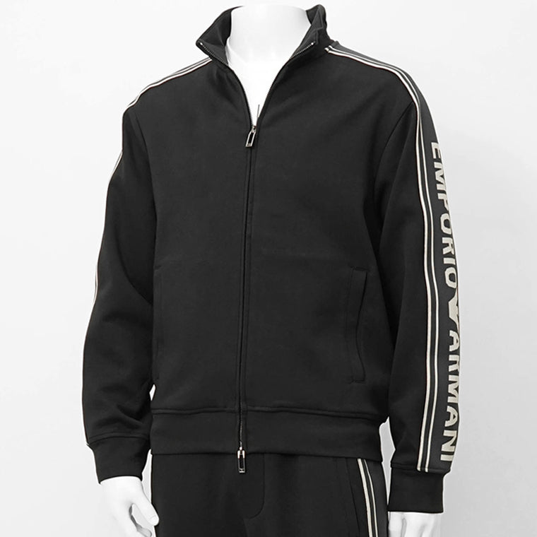 新品　エンポリオアルマーニ　ブラックナイロントラックジャケット 新品 エンポリオアルマーニ ブラックナイロントラックジャケット