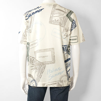 EMPORIO ARMANI メンズ Tシャツ EM005274 AF24857 T105 DIGITAL PRINT ベージュ デジタルプリント M0359