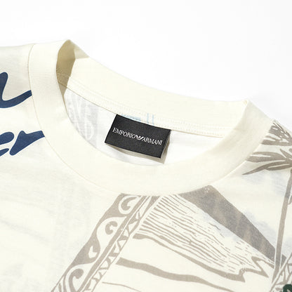 EMPORIO ARMANI メンズ Tシャツ EM005274 AF24857 T105 DIGITAL PRINT ベージュ デジタルプリント M0359
