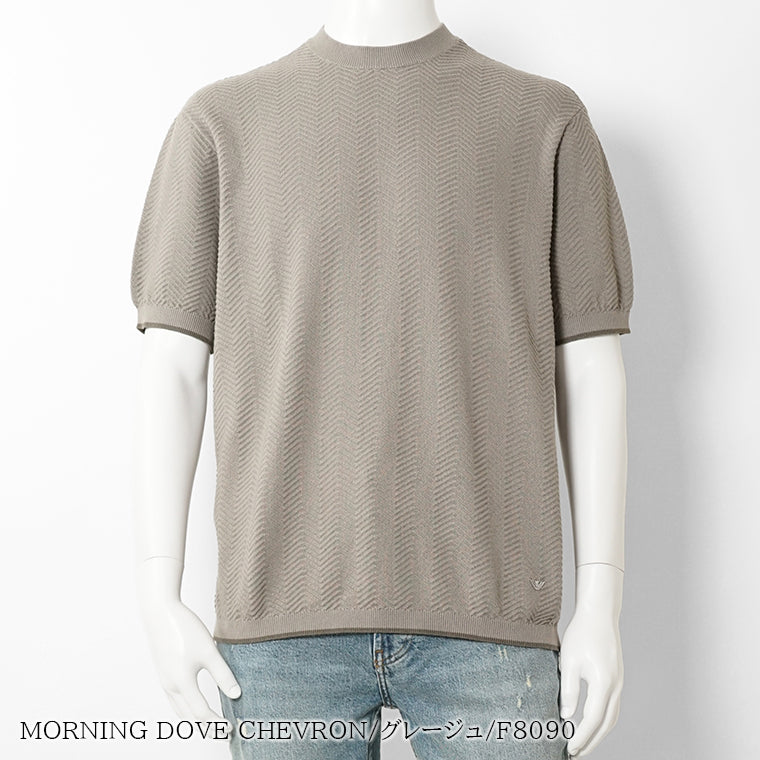 【2026SS SUMMER SALE】EMPORIO ARMANI メンズ ニットTシャツ EM005529 AF25257 2カラー