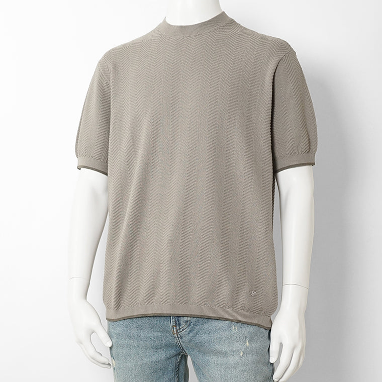 【2026SS SUMMER SALE】EMPORIO ARMANI メンズ ニットTシャツ EM005529 AF25257 2カラー