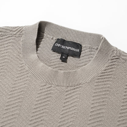 【2026SS SUMMER SALE】EMPORIO ARMANI メンズ ニットTシャツ EM005529 AF25257 2カラー