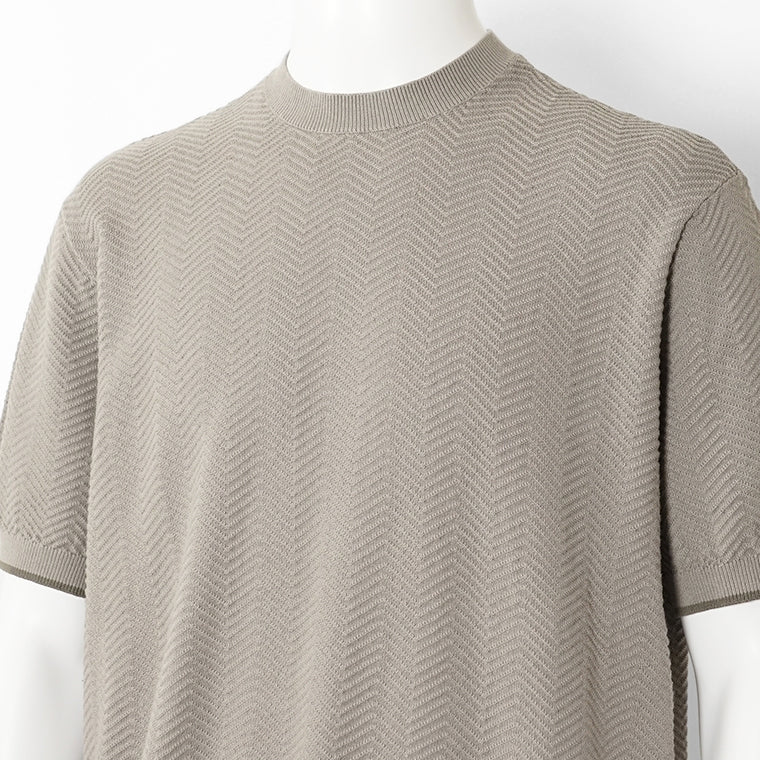 【2026SS SUMMER SALE】EMPORIO ARMANI メンズ ニットTシャツ EM005529 AF25257 2カラー