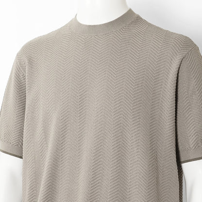 【2026SS SUMMER SALE】EMPORIO ARMANI メンズ ニットTシャツ EM005529 AF25257 2カラー