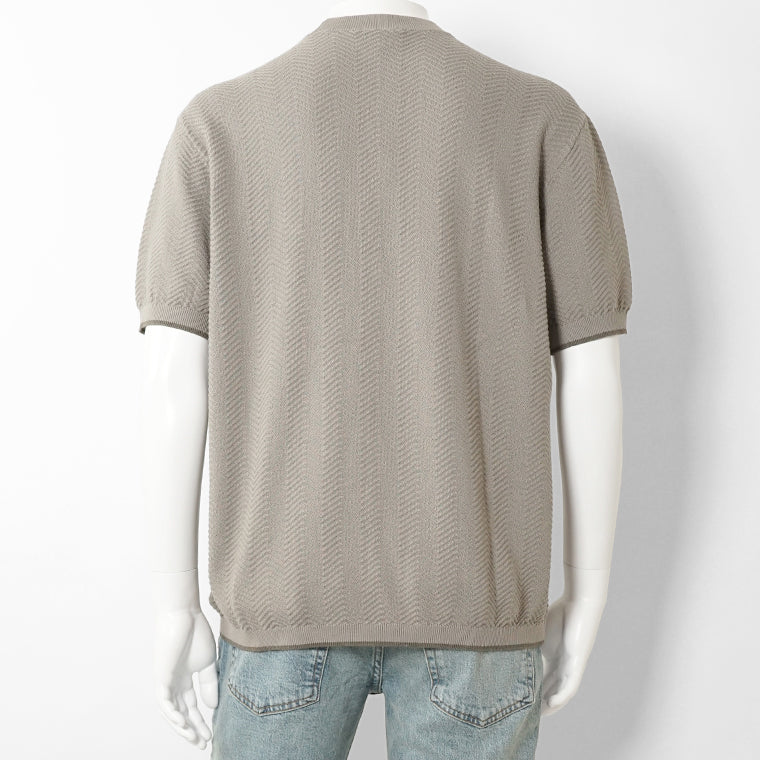 【2026SS SUMMER SALE】EMPORIO ARMANI メンズ ニットTシャツ EM005529 AF25257 2カラー