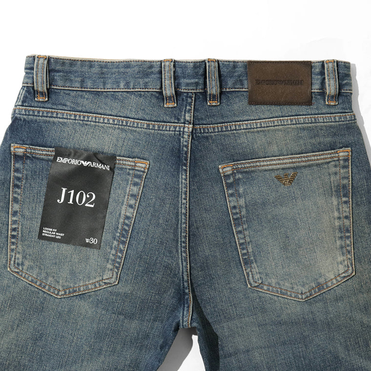 EMPORIO ARMANI メンズ ジーンズ EM006492 AF27565 BLUE DENIM ウォッシュブルー MB001