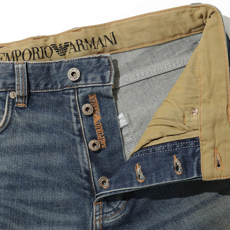 EMPORIO ARMANI メンズ ジーンズ EM006492 AF27565 BLUE DENIM ウォッシュブルー MB001