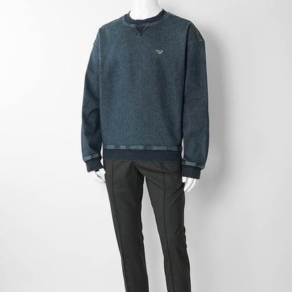 EMPORIO ARMANI メンズ スウェットシャツ EM006614 AF27722 BLUE DENIM ウォッシュブルー MB001