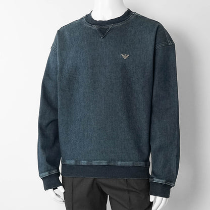 EMPORIO ARMANI メンズ スウェットシャツ EM006614 AF27722 BLUE DENIM ウォッシュブルー MB001