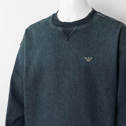 EMPORIO ARMANI メンズ スウェットシャツ EM006614 AF27722 BLUE DENIM ウォッシュブルー MB001
