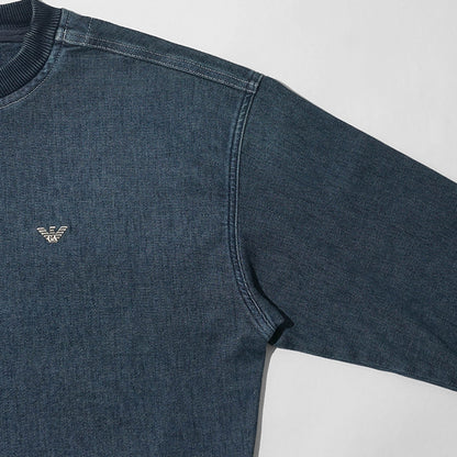 EMPORIO ARMANI メンズ スウェットシャツ EM006614 AF27722 BLUE DENIM ウォッシュブルー MB001