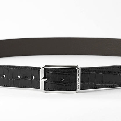 EMPORIO ARMANI メンズ ベルト EM007173 AF29133 NERO TESTA DI MORO ブラック ダークブラウン MC377