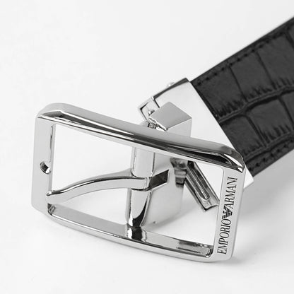 EMPORIO ARMANI メンズ ベルト EM007173 AF29133 NERO TESTA DI MORO ブラック ダークブラウン MC377