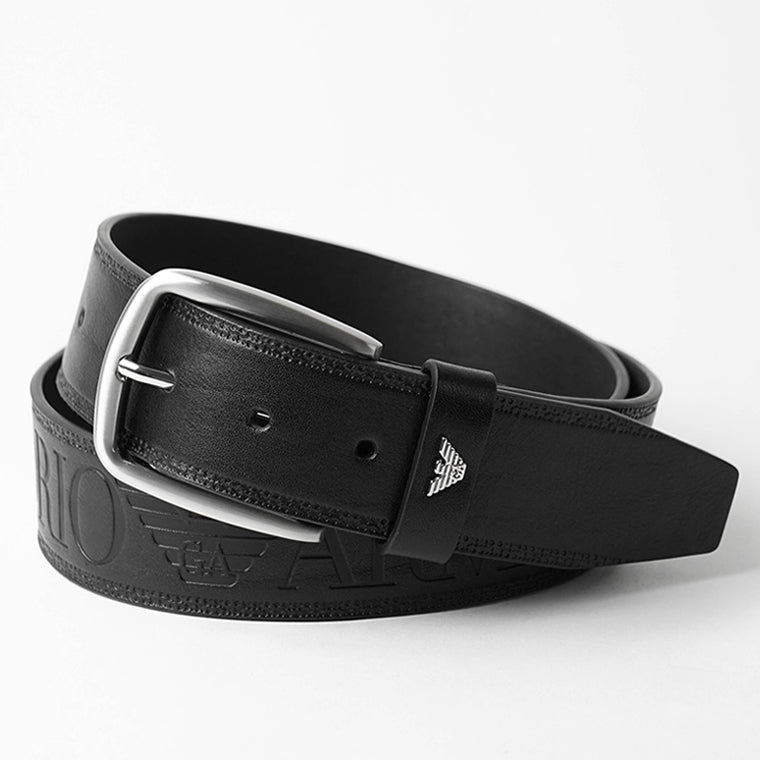 EMPORIO ARMANI メンズ ベルト EM007190 AF29179 BLACK BEAUTY ブラック UC001