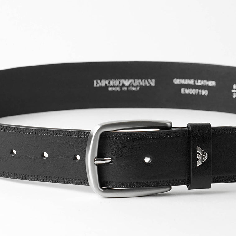 EMPORIO ARMANI メンズ ベルト EM007190 AF29179 BLACK BEAUTY ブラック UC001