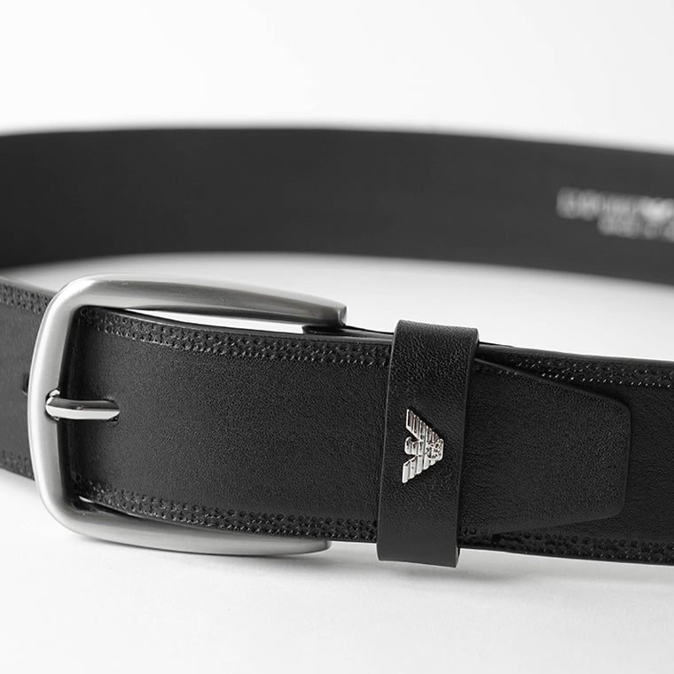 EMPORIO ARMANI メンズ ベルト EM007190 AF29179 BLACK BEAUTY ブラック UC001