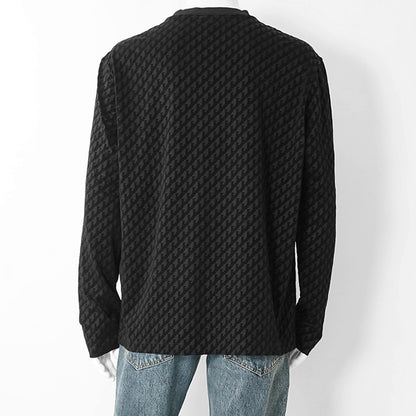 EMPORIO ARMANI メンズ 長袖Tシャツ EM007338 AF10017 UC001 ALLOVER EAGLE ブラック FC375