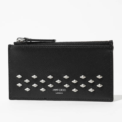 JIMMY CHOO メンズ レディース カードケース ERIS TLJ ブラック BLACK ANTIQUE SILVER