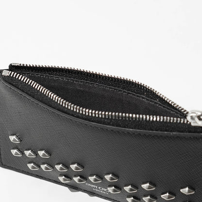 JIMMY CHOO メンズ レディース カードケース ERIS TLJ ブラック BLACK ANTIQUE SILVER