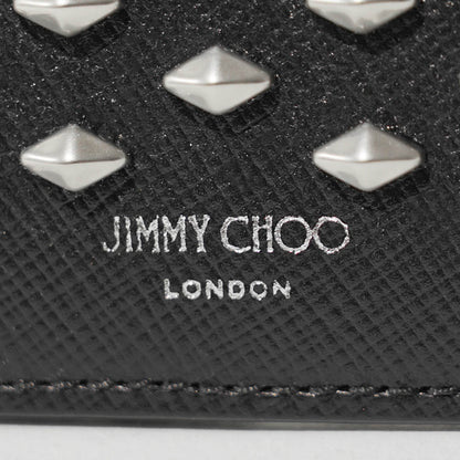 JIMMY CHOO メンズ レディース カードケース ERIS TLJ ブラック BLACK ANTIQUE SILVER