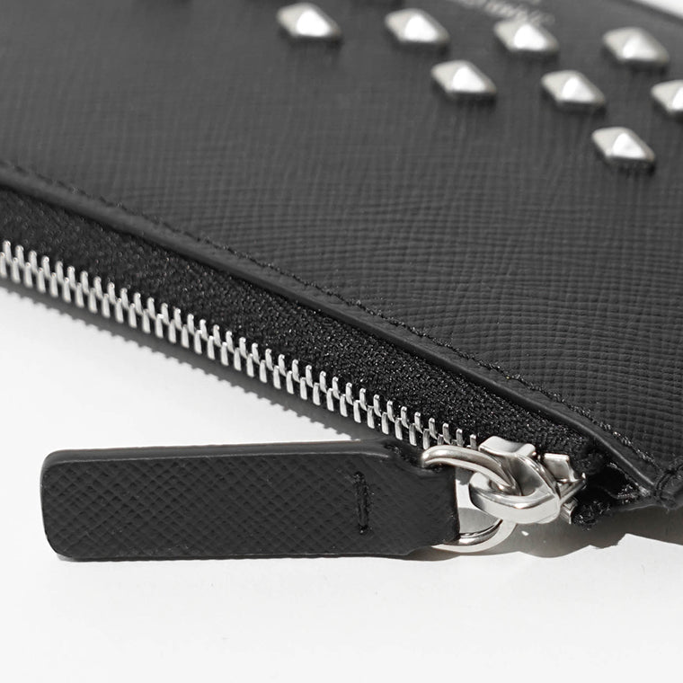 JIMMY CHOO メンズ レディース カードケース ERIS TLJ ブラック BLACK ANTIQUE SILVER