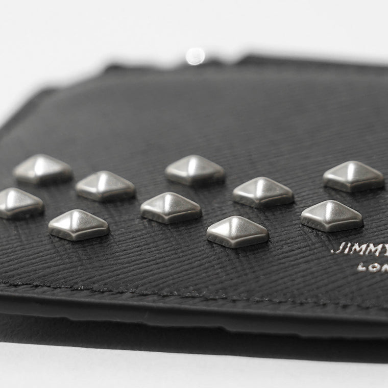 JIMMY CHOO メンズ レディース カードケース ERIS TLJ ブラック BLACK ANTIQUE SILVER