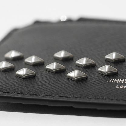JIMMY CHOO メンズ レディース カードケース ERIS TLJ ブラック BLACK ANTIQUE SILVER
