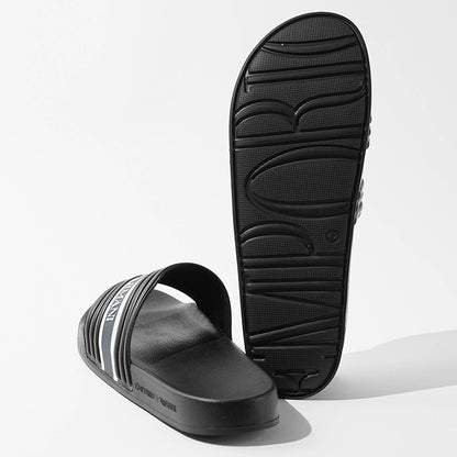 EMPORIO ARMANI SWIMWEAR ライン メンズ サンダル EX000069 AF16403 BLACK BLUE WHITE ブラック MZ684