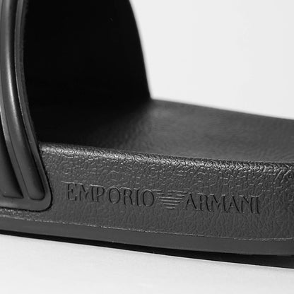 EMPORIO ARMANI SWIMWEAR ライン メンズ サンダル EX000069 AF16403 BLACK BLUE WHITE ブラック MZ684